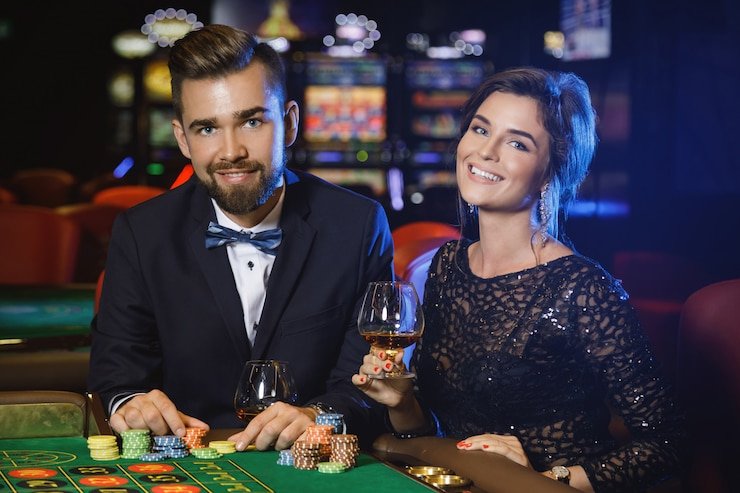 Live dealer table with professional croupier streaming from wawasan slot studio